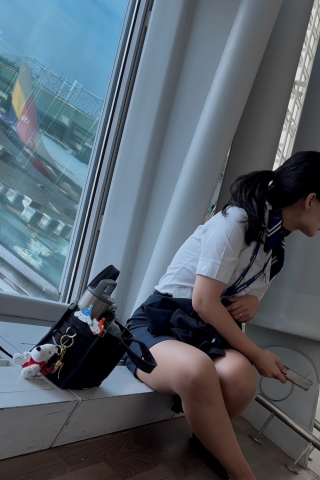 韩国地勤空姐美腿