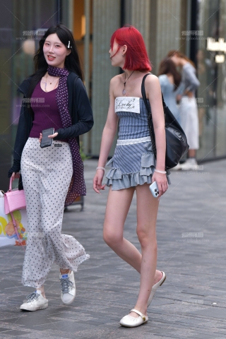 红发抹胸平底鞋 290904-61