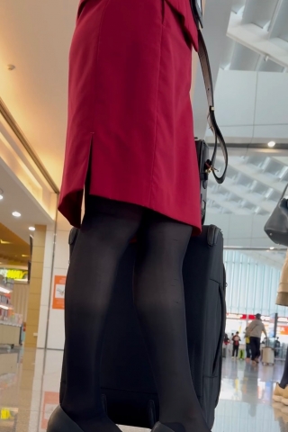 空服员黑丝高跟性感小腿